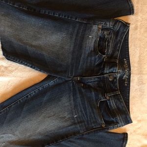 American eagle stretch boot cut jeans distressed